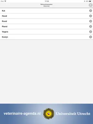 Referentiewaarden Veterinair 2020 android App screenshot 0